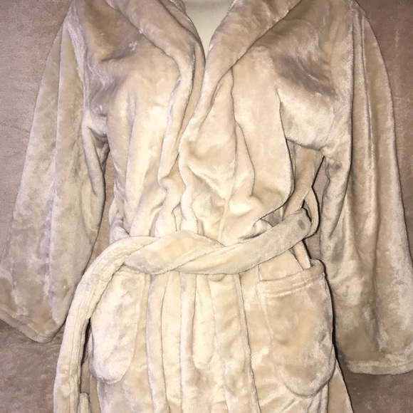 Summer & Rose Cream hooded robe XS/S/M π - Picture 3 of 6
